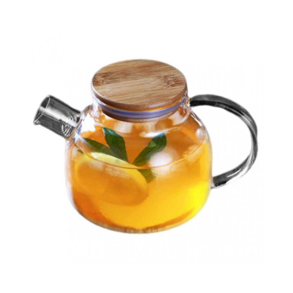 Cork Button Transparent Borosilicate Glass Pitcher Jug Transparent Hot/Cold Glass Teapot for Juices Tea Beverage