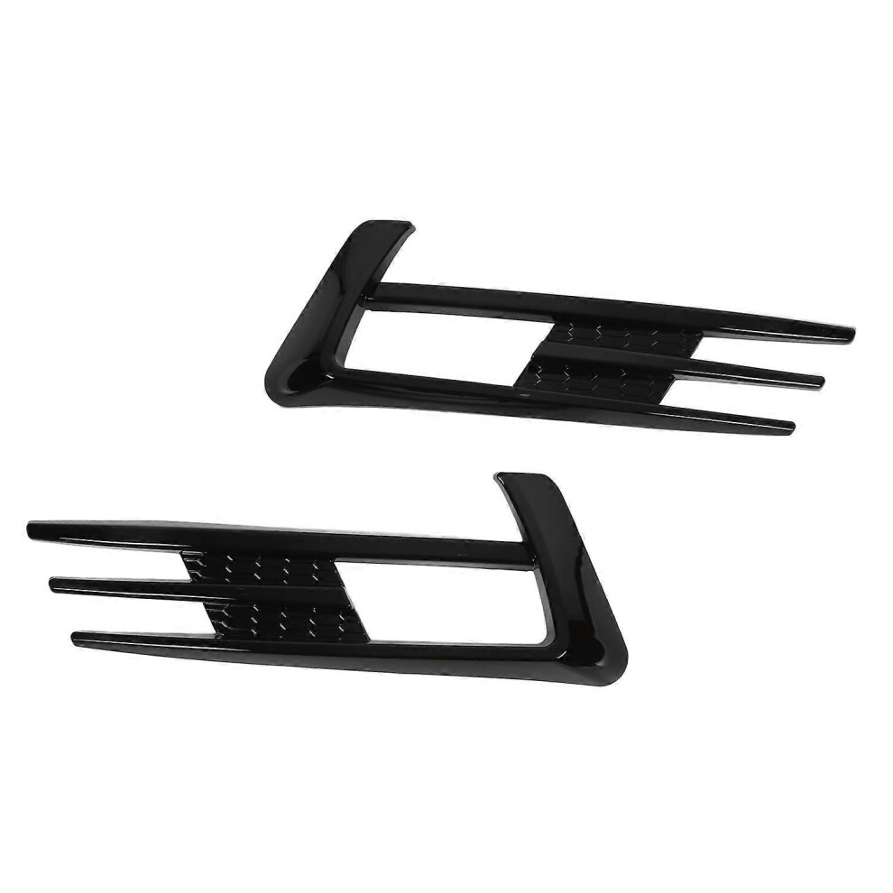 (As Show, One Size) Glossy Front Fog Lamp Eyebrow Eyelid Cover Trim Replacement For Mk7 2014Â 2017 Black 6909775631003
