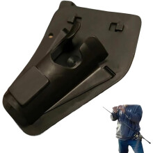 (Black) Slide-In Fishing Rod Hip Holster, Fishing Rod Holster, Quick Draw Waist Belt Gear Durable, Weatherproof Nylon