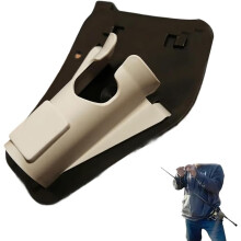 (White) Slide-In Fishing Rod Hip Holster, Fishing Rod Holster, Quick Draw Waist Belt Gear Durable, Weatherproof Nylon