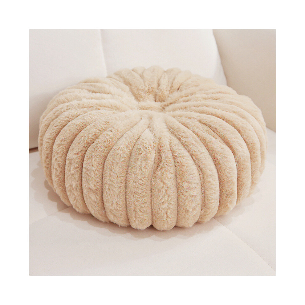 (Light Brown)Peluche forme citrouille canapé coussin jet oreiller cadeaux décoration fournitures
