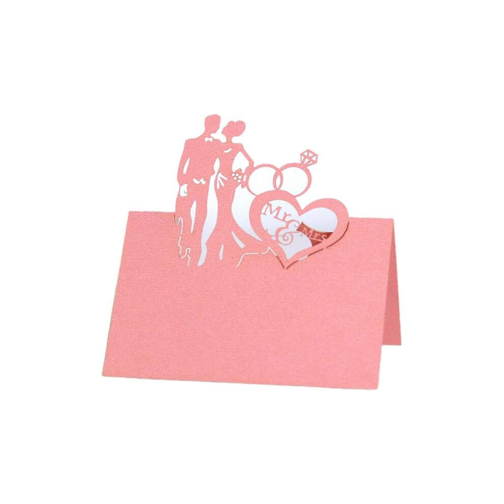 (pink) 50 Pieces Wedding Table Place Cards Table Numbers Cards Name Cards for Table Setting Wedding Party Party Supplies  pink