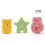 3Pcs Cute Star-Shaped Bath Sponge Bear Rabbit Colourful for Baby 14