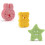 3Pcs Cute Star-Shaped Bath Sponge Bear Rabbit Colourful for Baby 8