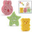 3Pcs Cute Star-Shaped Bath Sponge Bear Rabbit Colourful for Baby 1