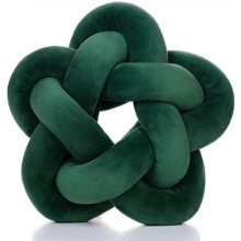 Knot Plush Throw Pillow Handmade Knotted Star Pillow Soft Sofa Lumbar Cushion Stuffed Ball Pillow