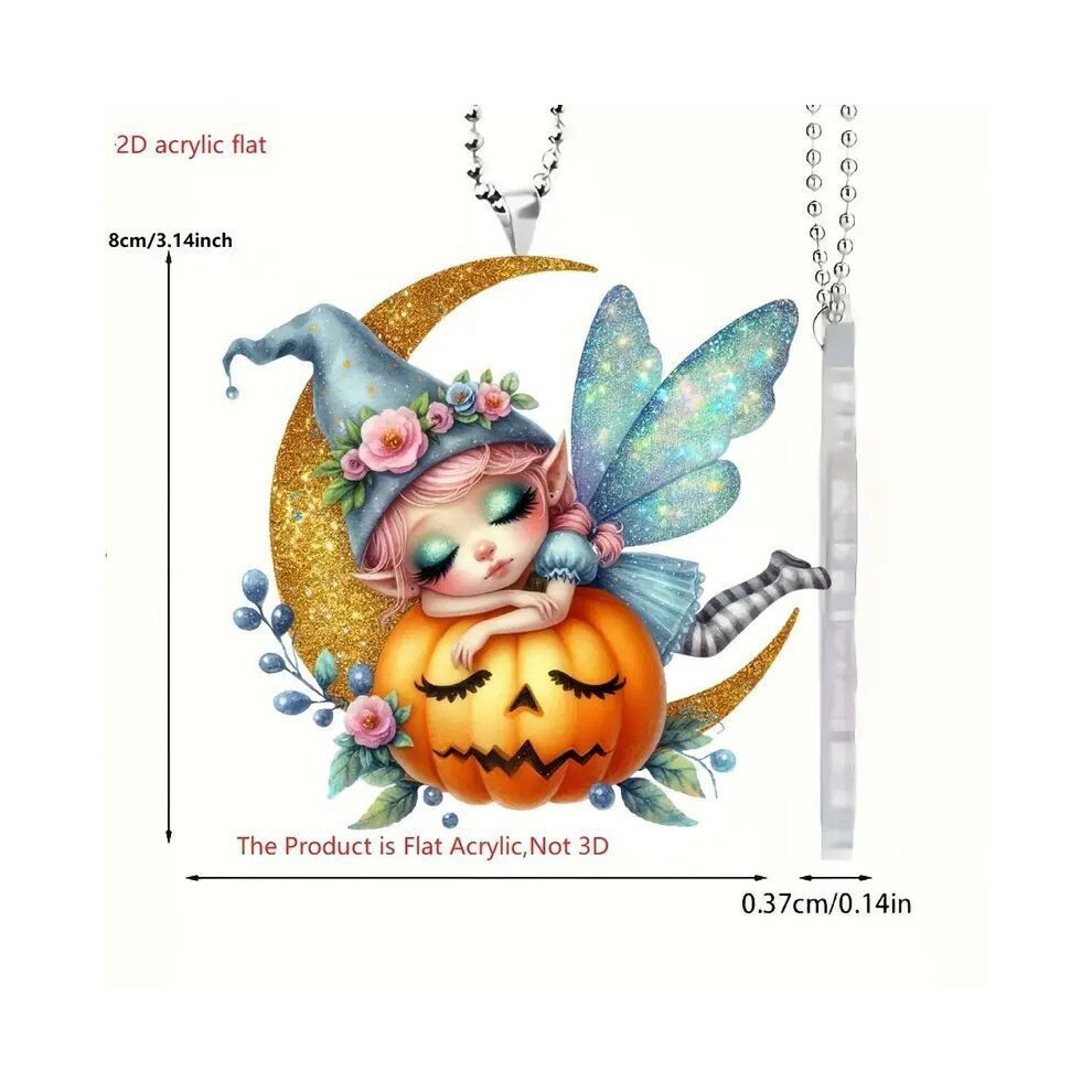 Charmant pendentif citrouille dessin animé ornement à suspendre pour Halloween décoration célébration