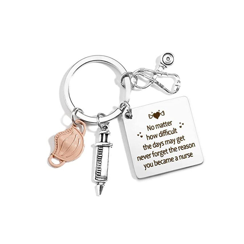 (ML1113)Élégant porte-clés en acier inoxydable cadeau pour infirmières idéal pour anniversaires et occasions spéciales