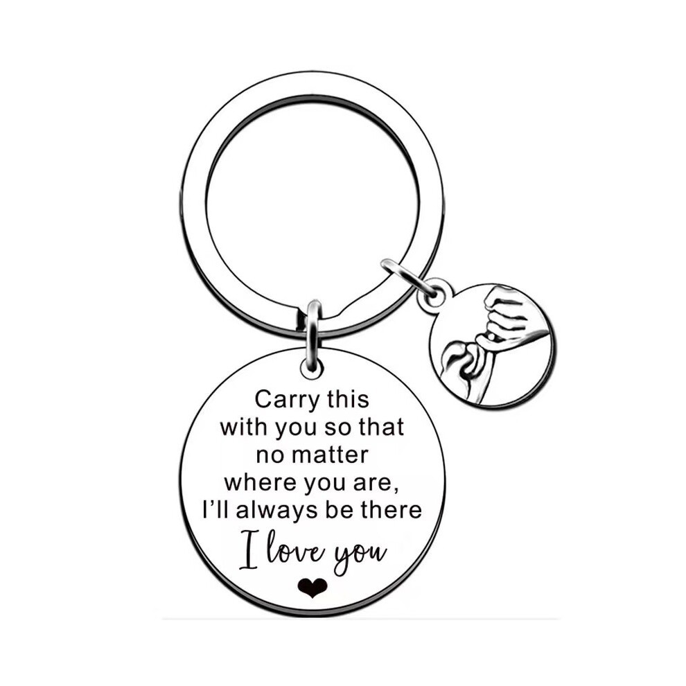 (ML0741)Porte-clés artistique moderne en acier inoxydable cadeau réfléchi pour anniversaires graduations et
