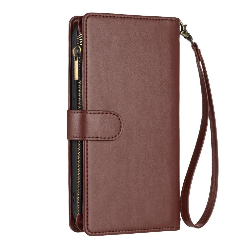 (Brown) Case For Oneplus Nord 4 Pu Leather Folio Flip Handbag Cover Wallet Zipper Card Slots Brown 764544249768