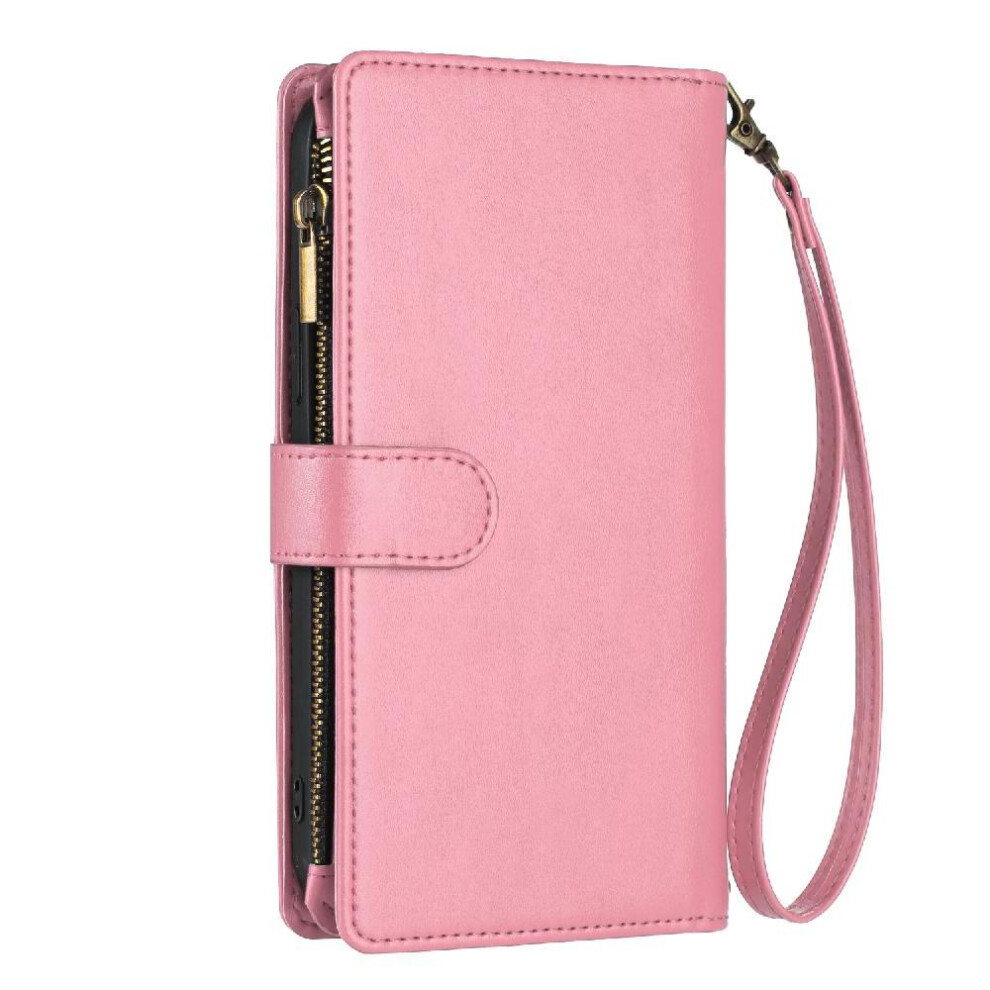 (Pink) Case For Oneplus 13 Card Slots Wallet Zipper Folio Flip Pu Leather Handbag Cover Pink 764544249942