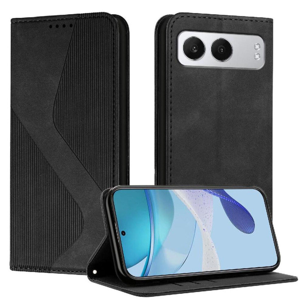 (Black) Case For Oneplus Nord 4 Pu Leather Magnetic Wallet Kickstand Card Slots Holder Folio Flip Black 764544250283