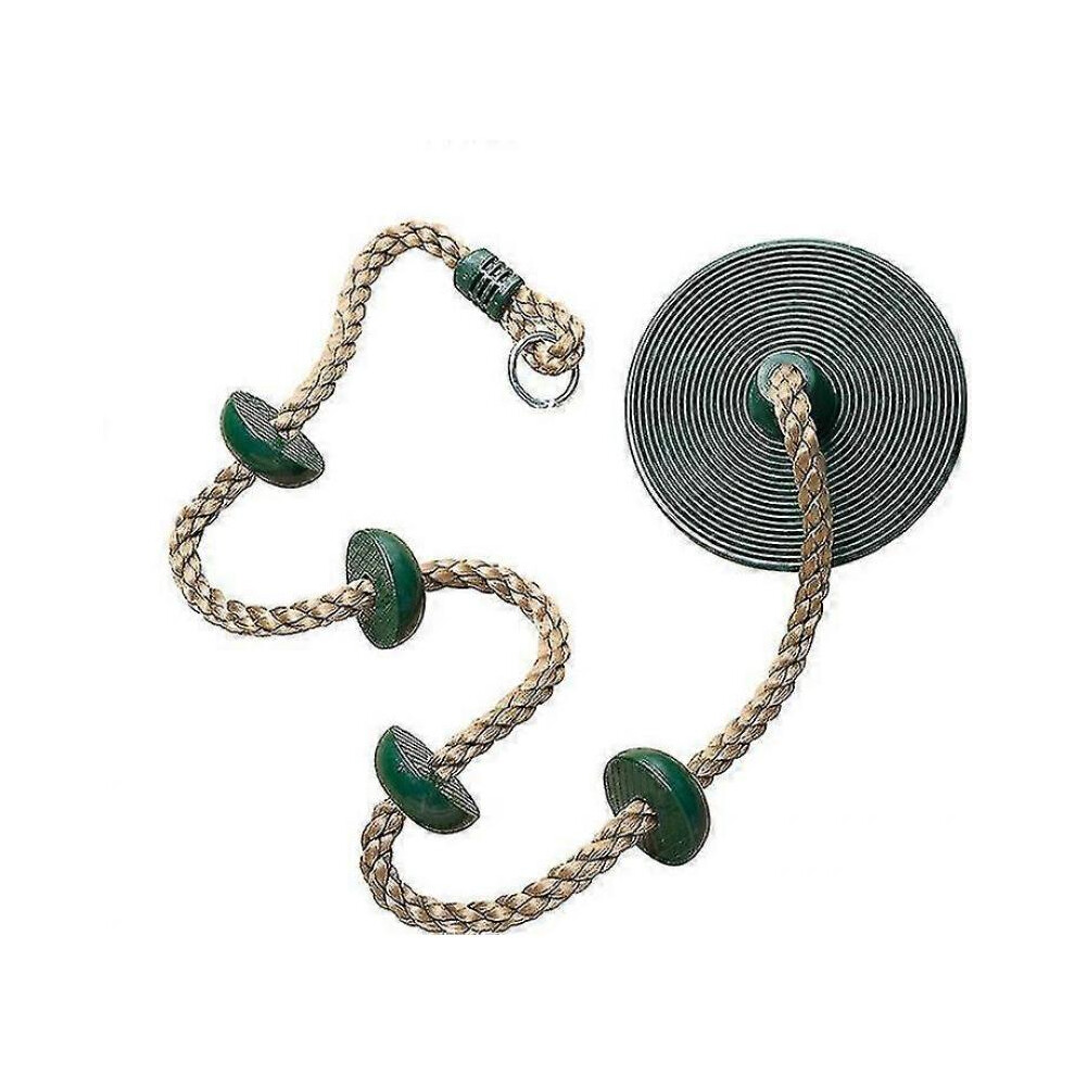 Climbing Swing, Climbing Rope, Disc Swing with Foot Support, Kids Set, for Outdoor, Backyard, Playground