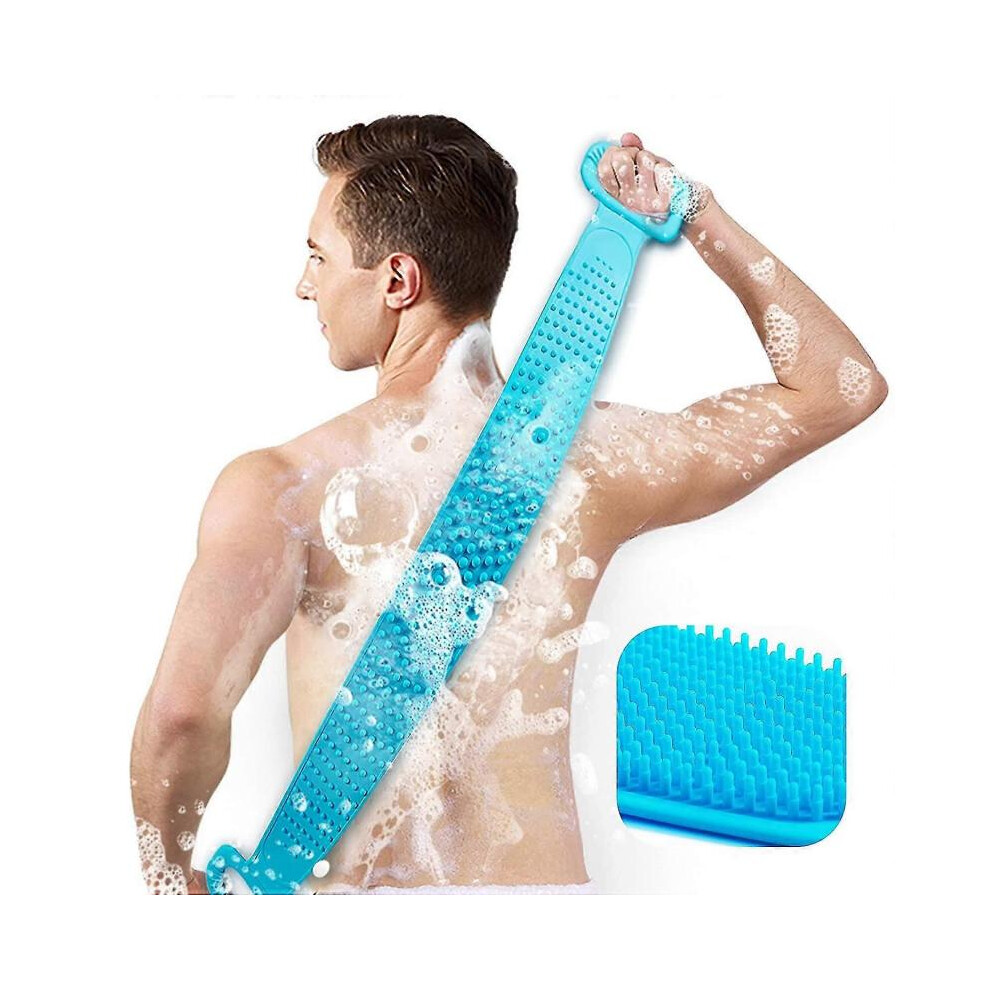 Back Scrubber for Shower, 30 Inch for Select Bath Body Brush Silicone Back Brush