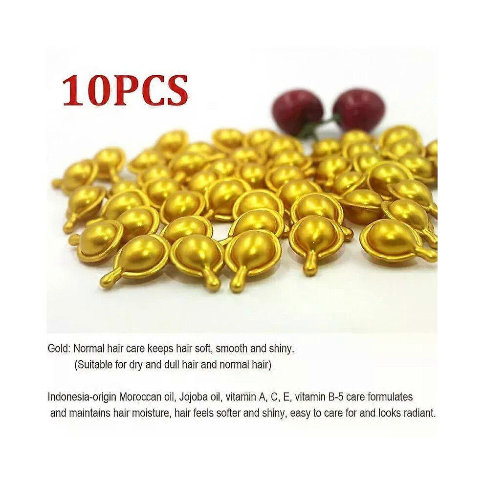 Gold ( X10) Keratin Collagen Pro Hair Mask Repair Dry Split Ends Frizzy Damaged Deeply Moisturize Soft Smooth Shiny Women Hair Care Products