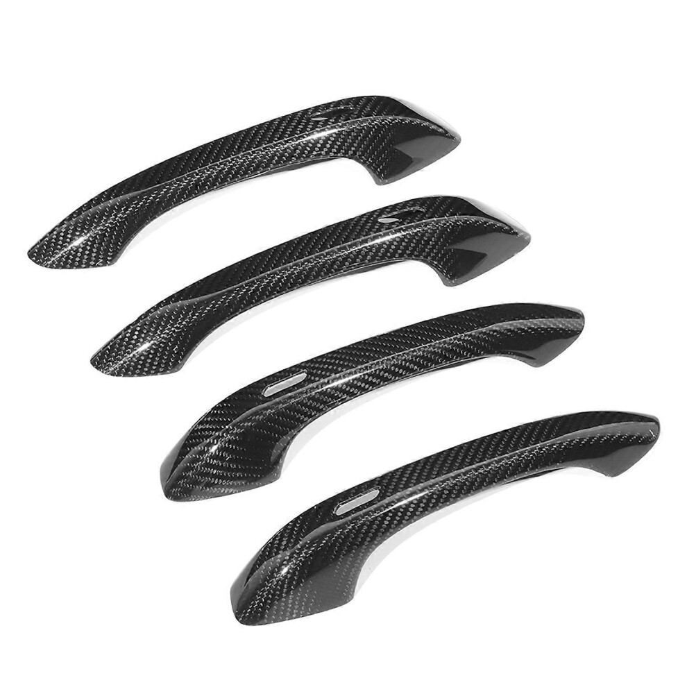 (As Show, One Size) 4Pcs Door Handle Cover Trim Carbon Fiber Fit For Cayenne 2018Â2019 6909775540152