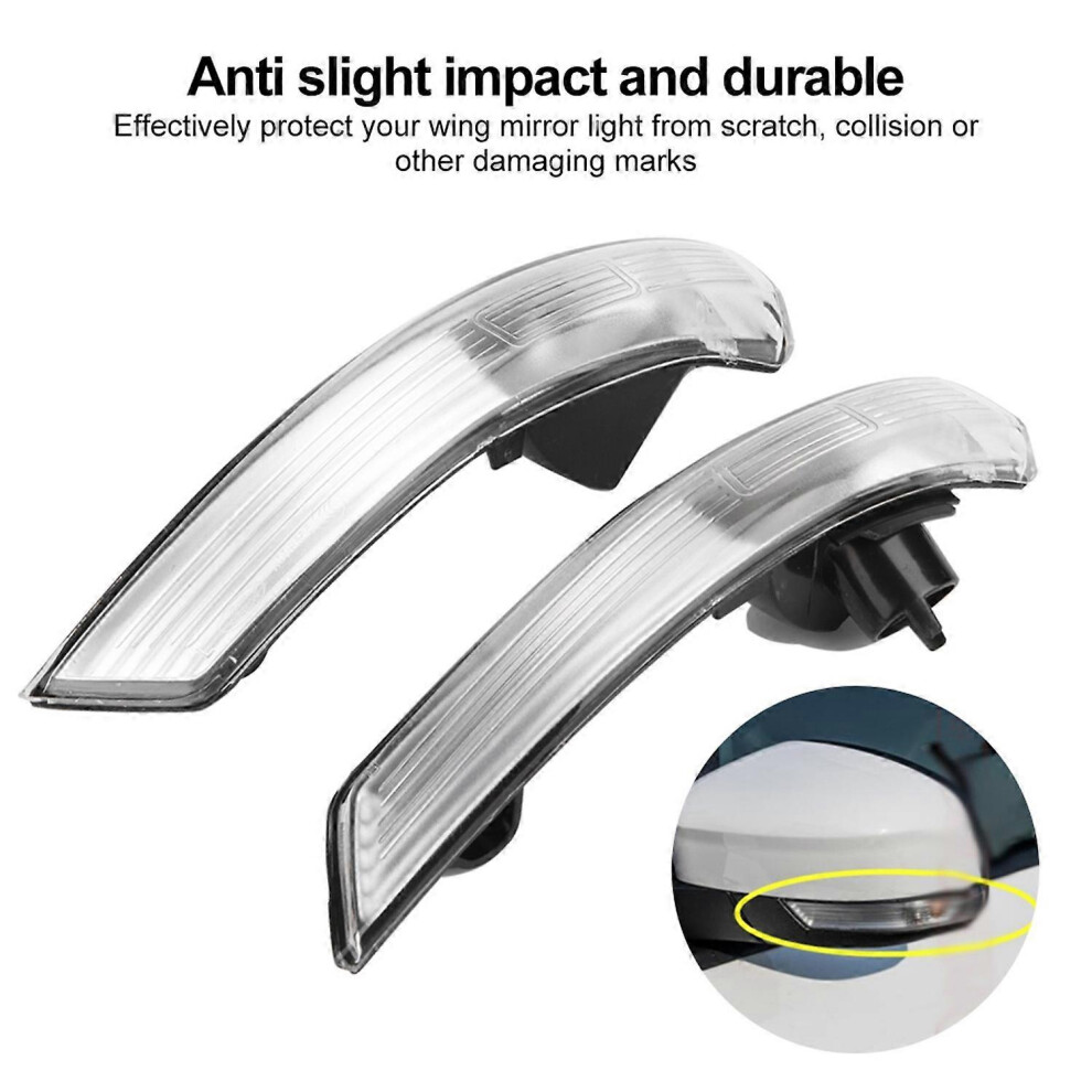 (As Show, One Size) Pair Of Wing Mirror Indicator Turn Signal Lens Cover For Ford Focus 2008 -2018 Light 6909775611487