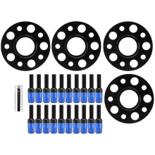 (As show, One size) Car Hub Centric Wheel Spacers Kit 20mm Replacement for W202 C Class C220 C230 C280 C43 1994‑2000Blue