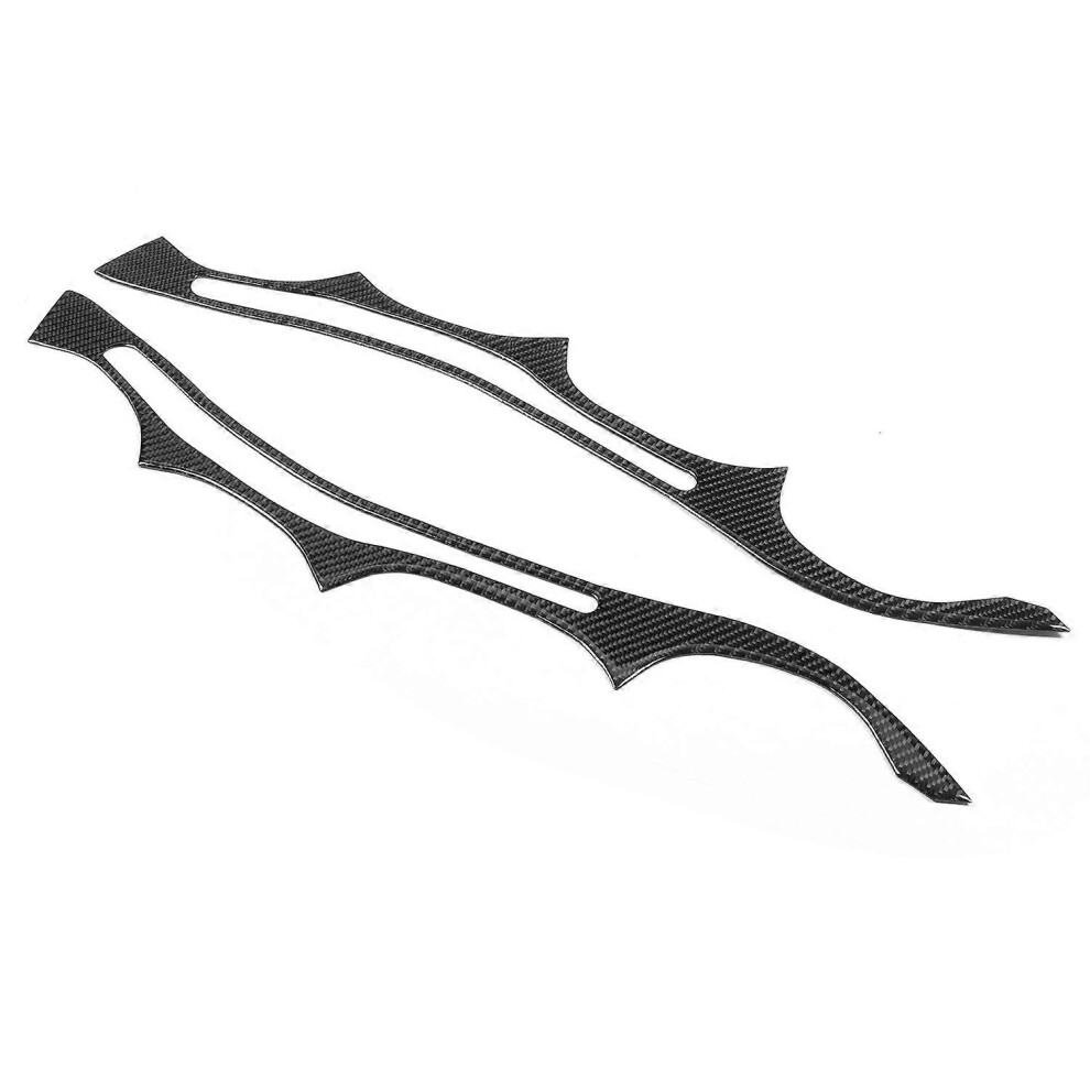 (As Show, One Size) 2Pcs Carbon Fiber Headlight Eyebrow Eyelids Trim Decoration Fit For E60 5 Series 2004-2011 6909775642139