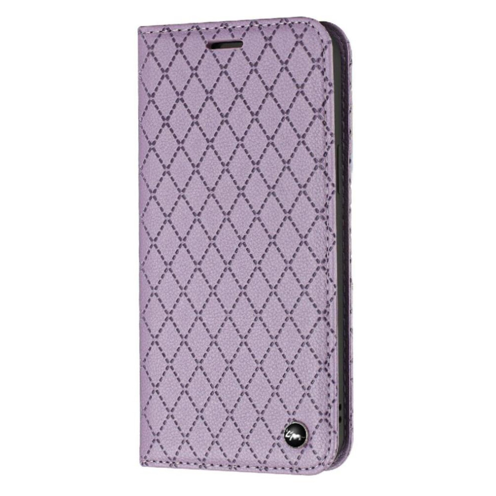 (Purple) Case For Motorola Moto G35 Business Card Slots Holder Wallet Magnetic Shell Flip Purple 764563389759