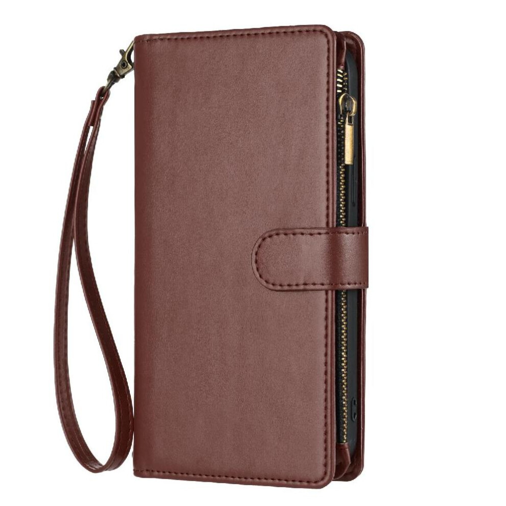 (Brown) Case For Motorola Moto G05 Pu Leather Card Slots Wallet Zipper Folio Flip Handbag Cover Brown 764563389940