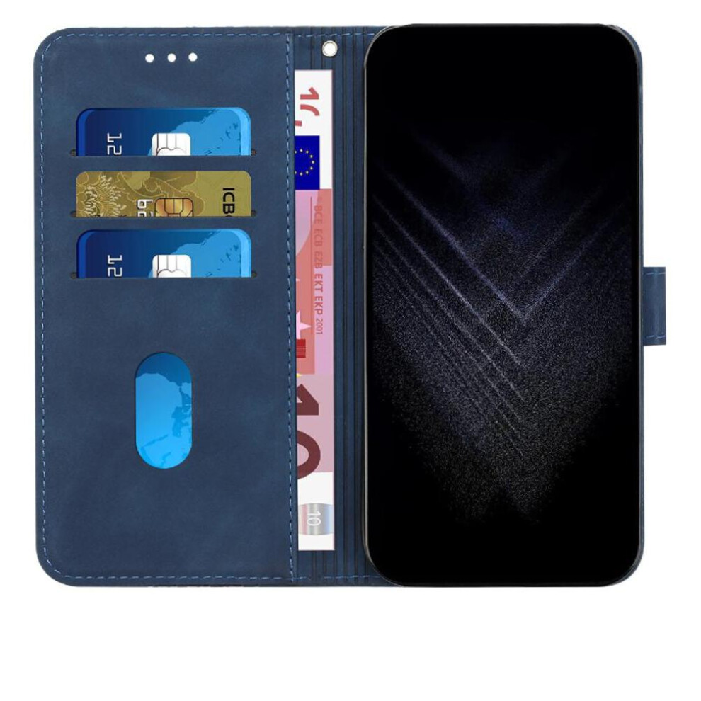 (Blue) Phone Case For Motorola Moto Edge 50 Neo Flip Folio Card Slots Cover Kickstand Magnetic Wallet Blue 764563390670