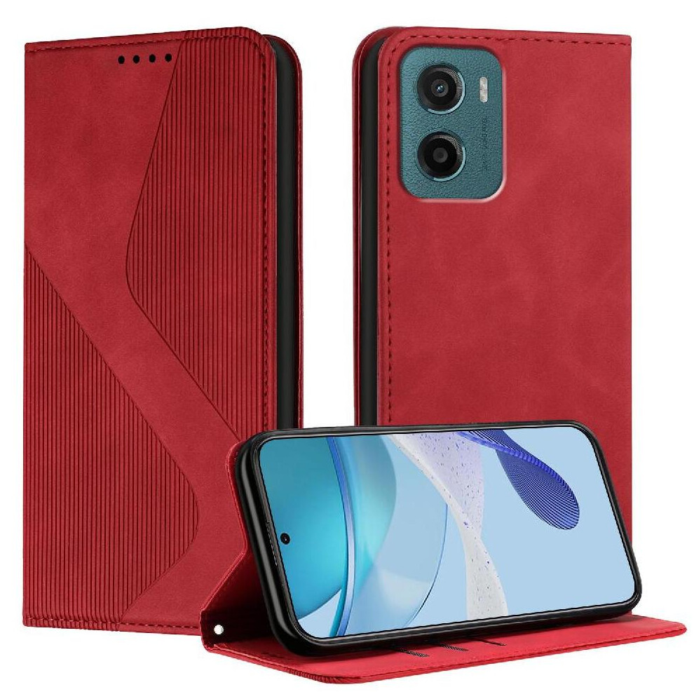 (Red) Case For Motorola Moto G05 Wallet Kickstand Pu Leather Card Slots Holder Folio Flip Magnetic Red 764563392469