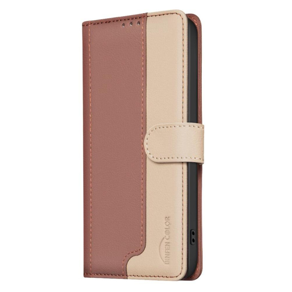 (Brown) Flip Case For Motorola Moto S50 5G Rfid Blocking Shockproof Tpu Inner Shell Card Slots Holder Kickstand Flip Folio Brown 764563393671