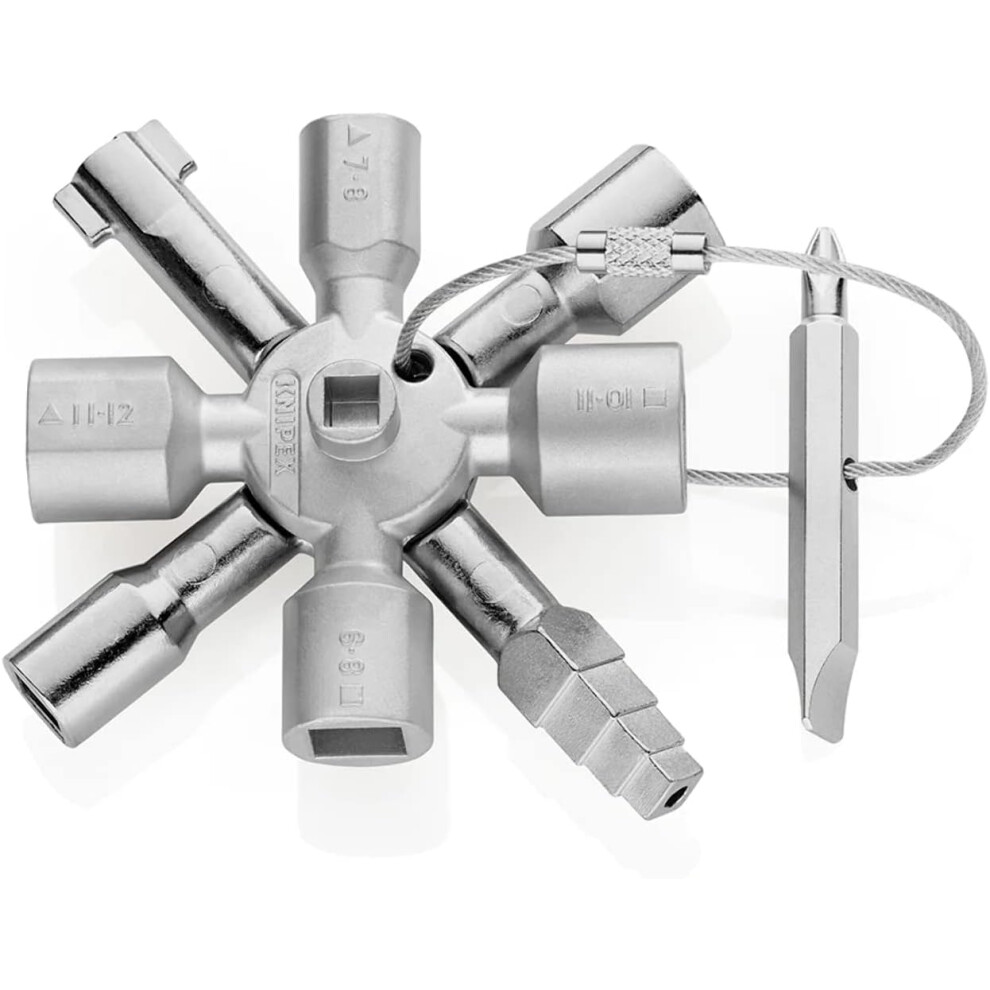 (Unique) Universal Key For Control Cabinets, All Common Locking Systems, 10 Profiles, 2 Crosses, 1 Key, Universal Key 749691193058