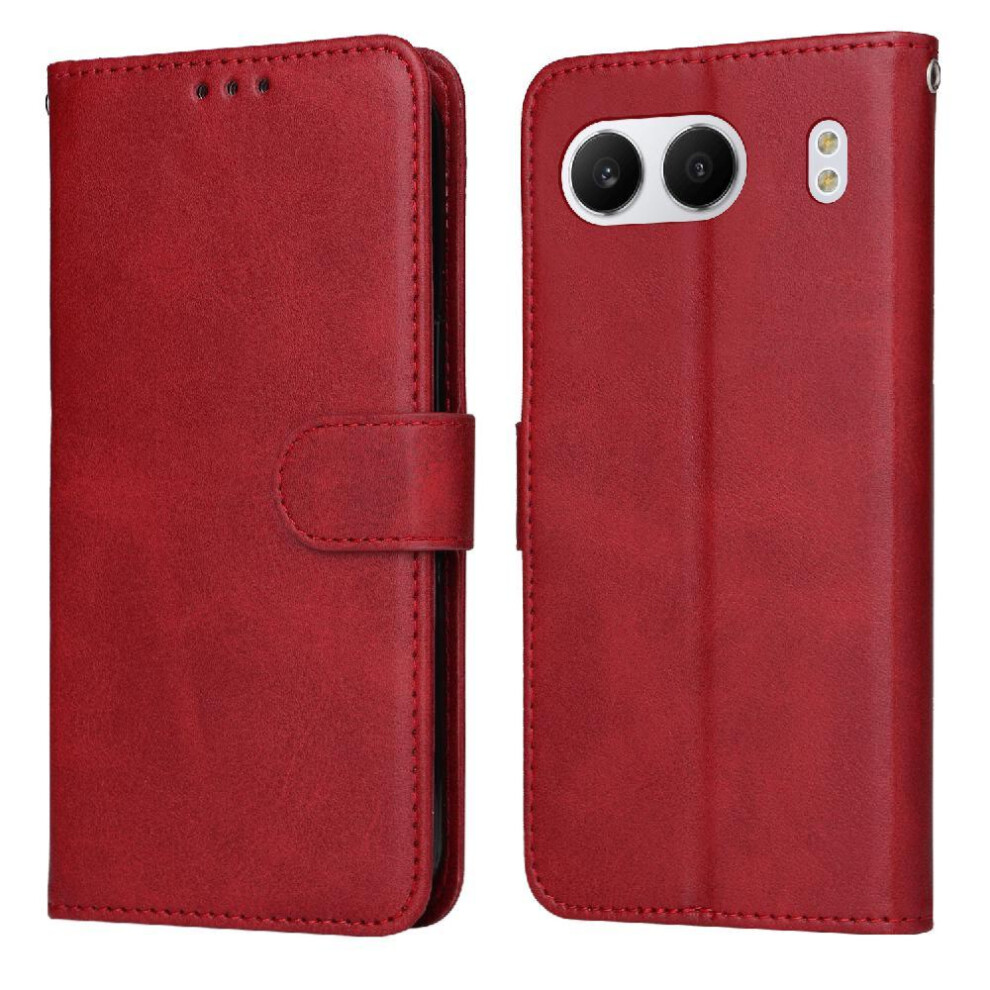 (Red) Flip Case For Oneplus Nord 4 5G Card Slots Magnetic Closure Flip Cover Precise Cutouts Red 764563397594