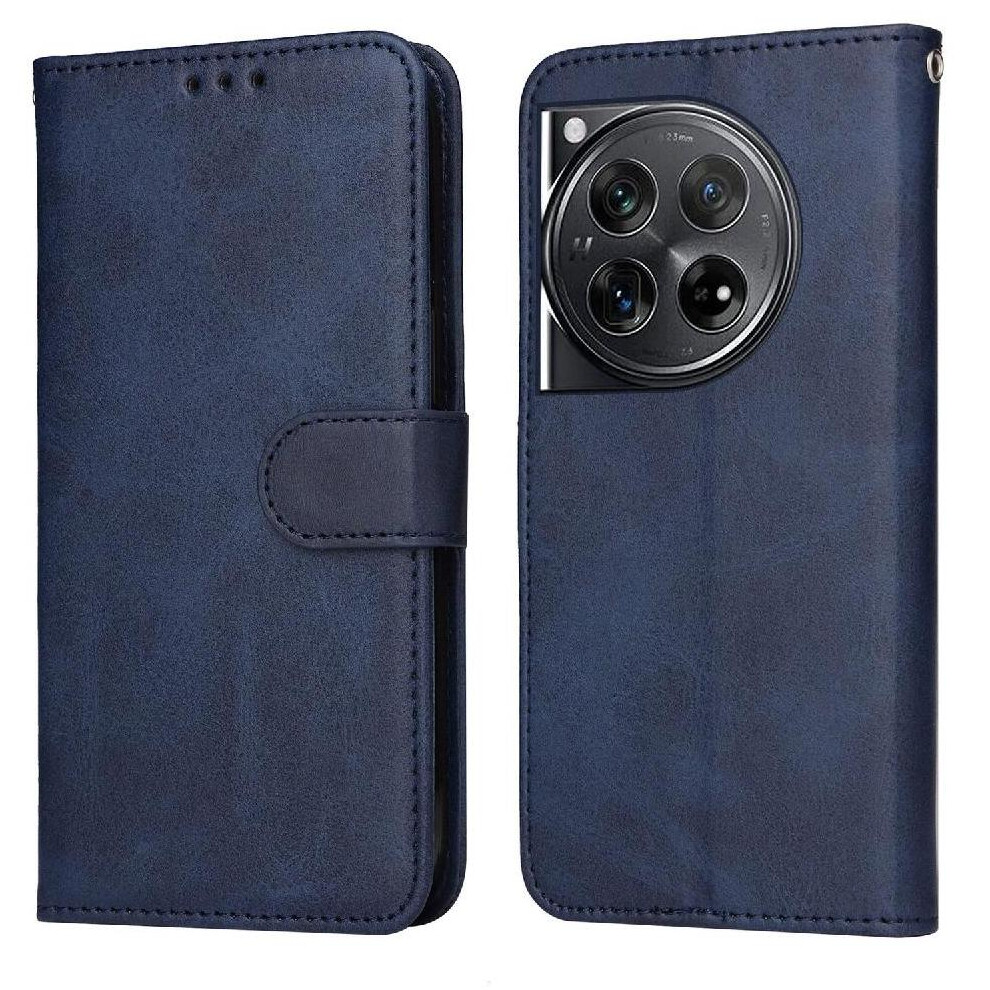 (Blue) Flip Case For Oneplus 12 Card Slots Flip Cover Magnetic Closure Precise Cutouts Blue 764563397792