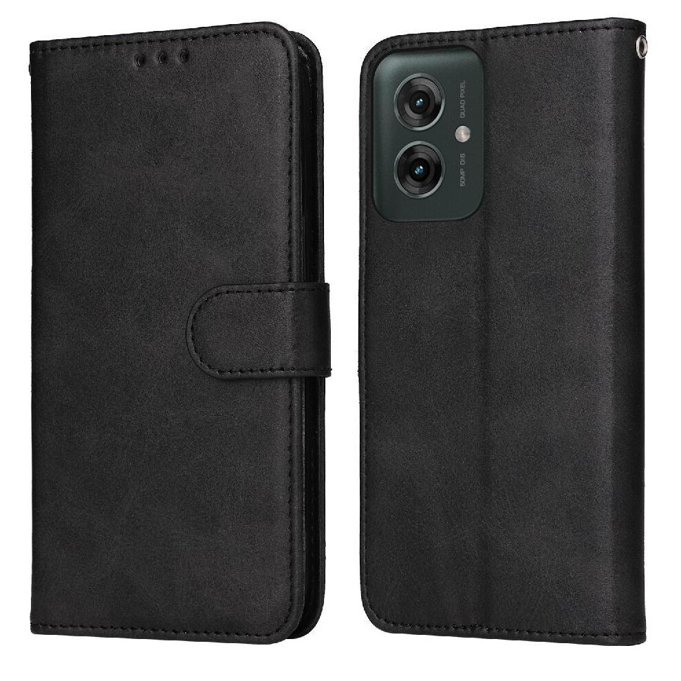 Gangxun (Black) Flip Case For Motorola Moto G55 5G Card Slots Precise Cutouts Flip Cover Magnetic Closure Black
