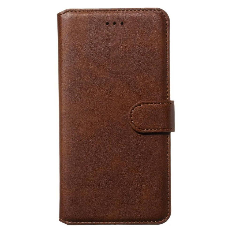 (Brown) Flip Case For Motorola Moto G55 5G Card Slots Precise Cutouts Flip Cover Magnetic Closure Brown 764563398379