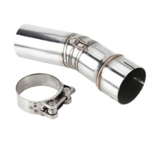 (As show, One size) Motorcycle Exhaust MidPipe Middle Pipe Link Connect Adapter for F700GS F800GS 20132018