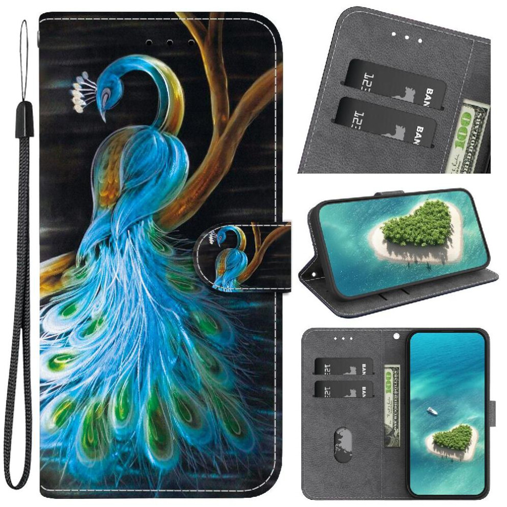 (C1 ) Compatible With Motorola Moto G05 Case Card Slots Card Slot Kickstand Pattern Cover Pu Leather 764563398997
