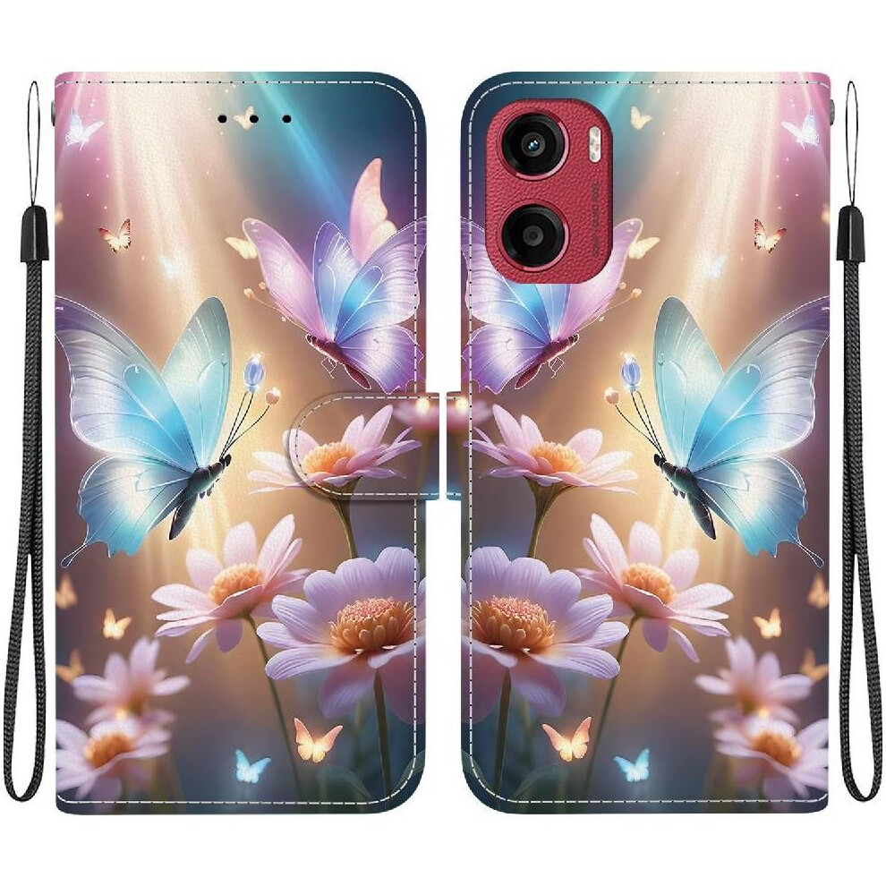 (C6) Compatible With Motorola Moto G05 Case Card Slots Card Slot Kickstand Pattern Cover Pu Leather 764563399048