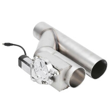 (As show, One size) 2.5in Universal Car Remote Control Y Type Exhaust Downpipe Cutout E Cut Out Valve