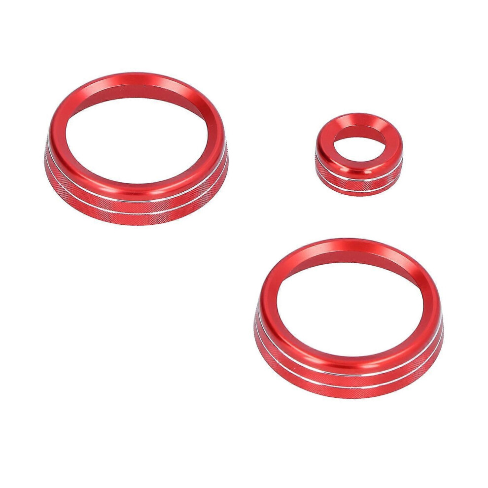 (As Show, One Size) 3Pcs Air Conditioner Audio Volume Knob Cover Fit For Land Rover Defender 2020Â2021Red 6909775635674