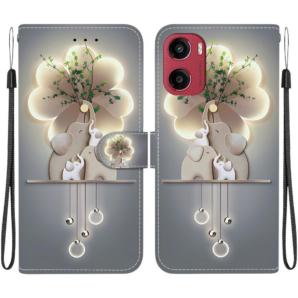 (C5 ) Flip Case For Motorola Moto E15 Card Slots Wallet Pattern Cover Card Slot Kickstand Pu Leather 764563399109