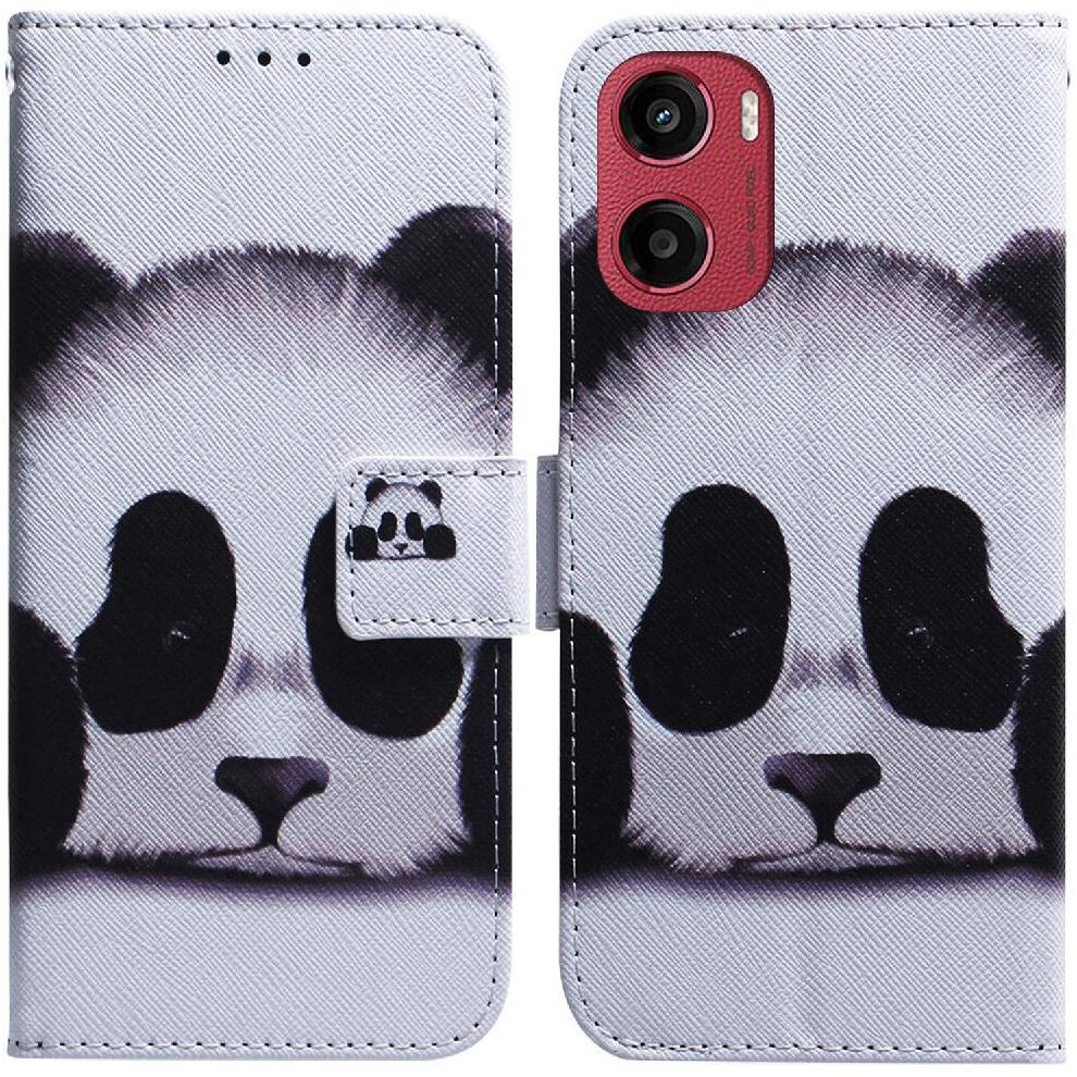 (C8 ) Flip Case For Motorola Moto E15 Card Slots Wallet Pu Leather Painted Magnetic Closure 764563399635