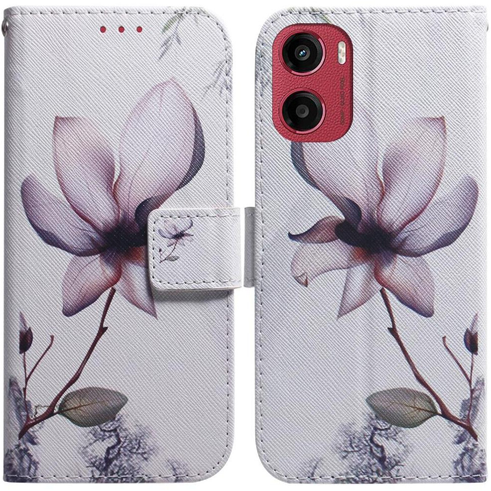 (C9 ) Flip Case For Motorola Moto E15 Card Slots Wallet Pu Leather Painted Magnetic Closure 764563399642
