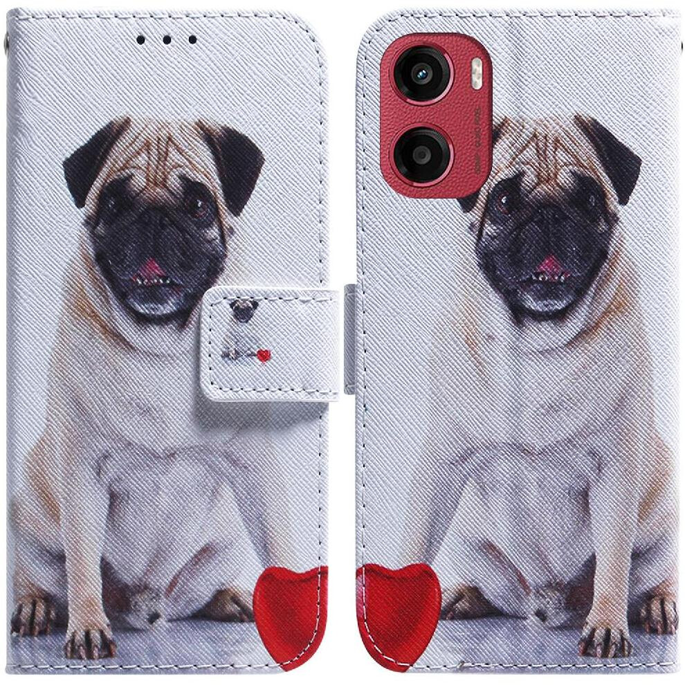 (C5 ) Flip Case For Motorola Moto E15 Card Slots Wallet Pu Leather Painted Magnetic Closure 764563399604