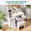 Dripex White Dressing Table Set with Mirror and Stool 3