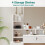 Dripex White Dressing Table Set with Mirror and Stool 5