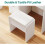 Dripex White Dressing Table Set with Mirror and Stool 7