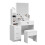 Dripex White Dressing Table Set with Mirror and Stool 8