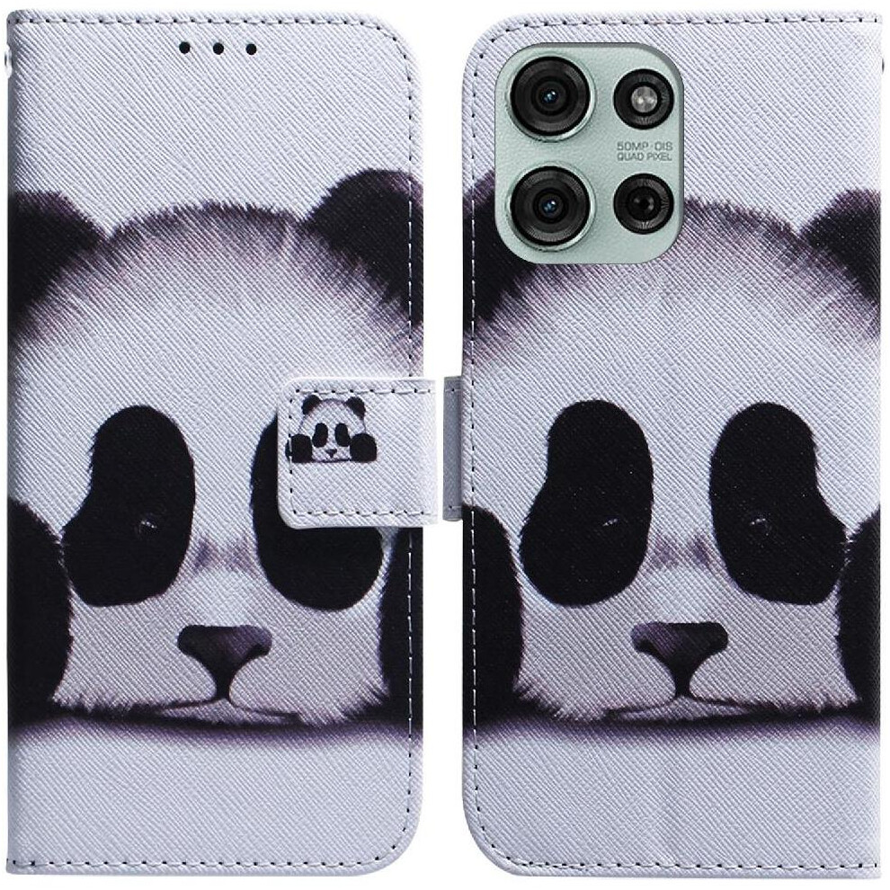 (C8 ) Flip Case For Motorola Moto G75 5G Wallet Pu Leather Magnetic Closure Painted Card Slots 764563400652