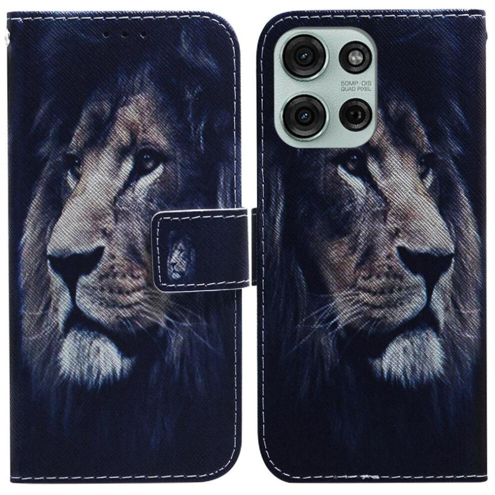 (C6) Flip Case For Motorola Moto G75 5G Wallet Pu Leather Magnetic Closure Painted Card Slots 764563400638