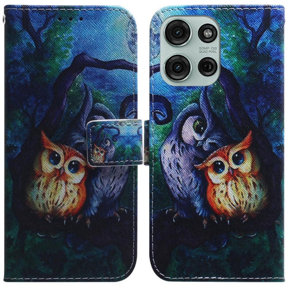 (C2) Flip Case For Motorola Moto G75 5G Wallet Pu Leather Magnetic Closure Painted Card Slots 764563400591