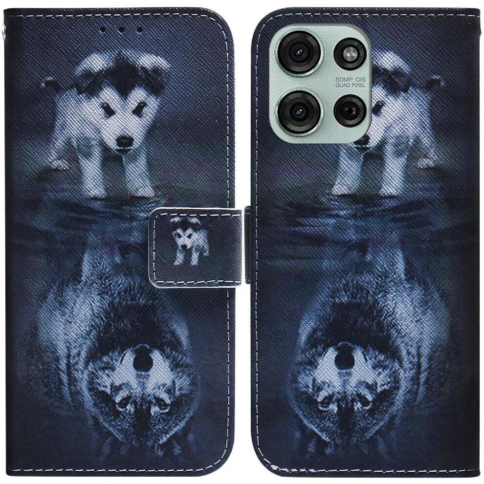 (C7 ) Flip Case For Motorola Moto G75 5G Wallet Pu Leather Magnetic Closure Painted Card Slots 764563400645